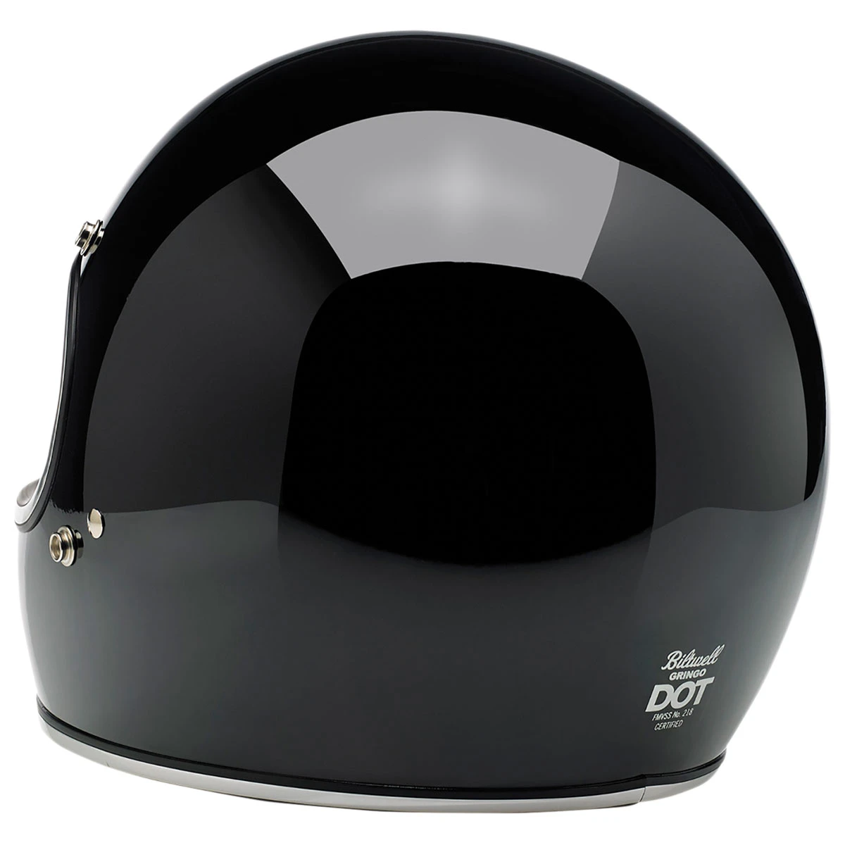 Biltwell Inc. Gringo DOT/ECE Gloss Black Full Face Helmet 4 Biltwell Inc. Gringo DOT/ECE Gloss Black Full Face Helmet - Image 4