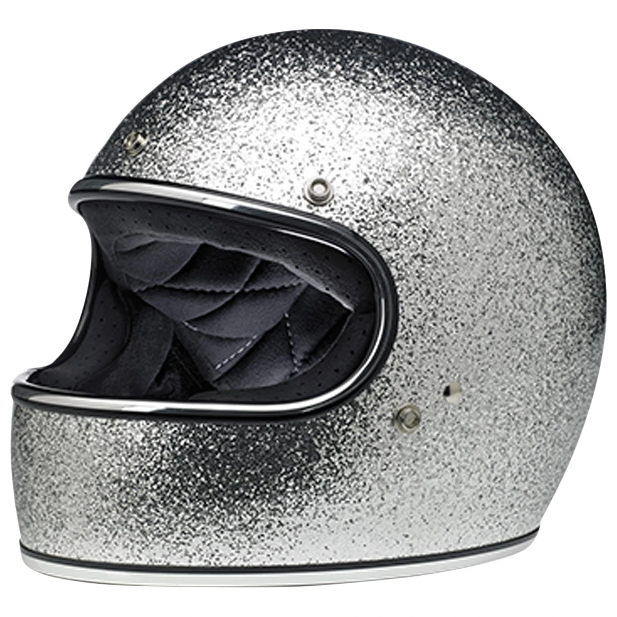 Biltwell Inc. Gringo DOT/ECE Bright Metallic Silver Full Face Helmet 1 Biltwell Inc. Gringo DOT/ECE Bright Metallic Silver Full Face Helmet
