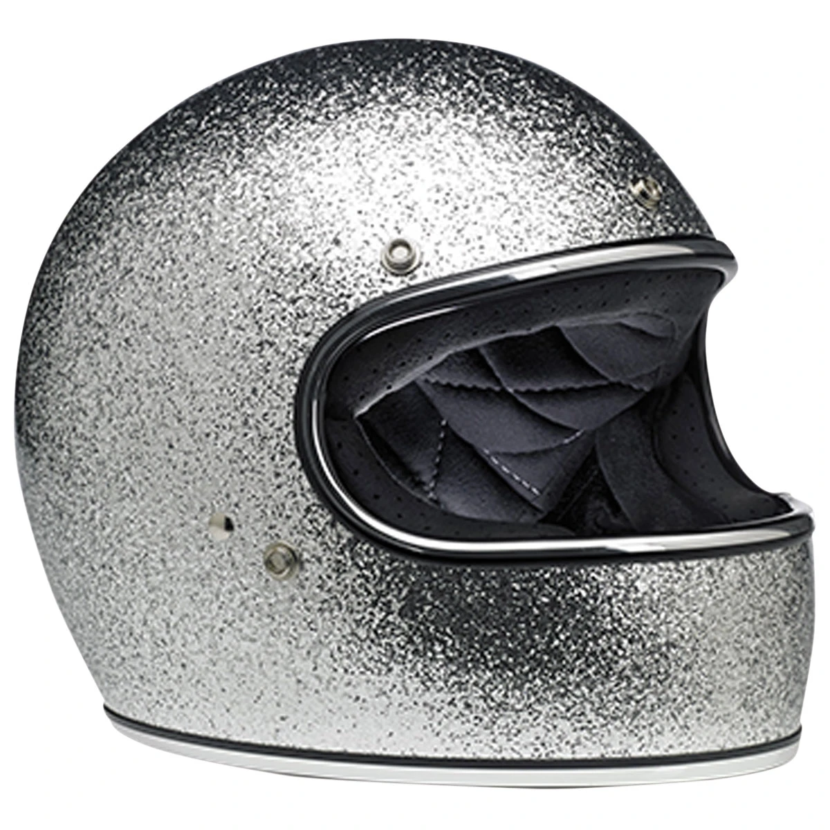 Biltwell Inc. Gringo DOT/ECE Bright Metallic Silver Full Face Helmet 2 Biltwell Inc. Gringo DOT/ECE Bright Metallic Silver Full Face Helmet - Image 2