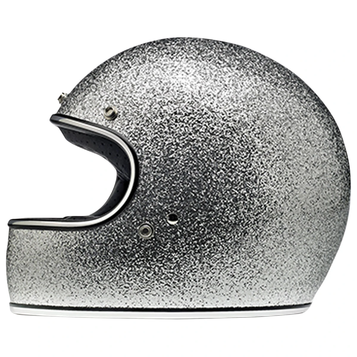Biltwell Inc. Gringo DOT/ECE Bright Metallic Silver Full Face Helmet 3 Biltwell Inc. Gringo DOT/ECE Bright Metallic Silver Full Face Helmet - Image 3