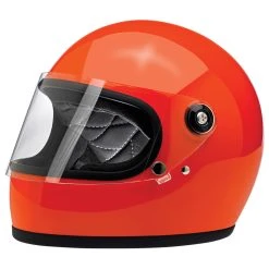 Biltwell Inc. Gringo S DOT/ECE Hazard Orange Full Face Helmet -Arai shop 305 0640 D V1