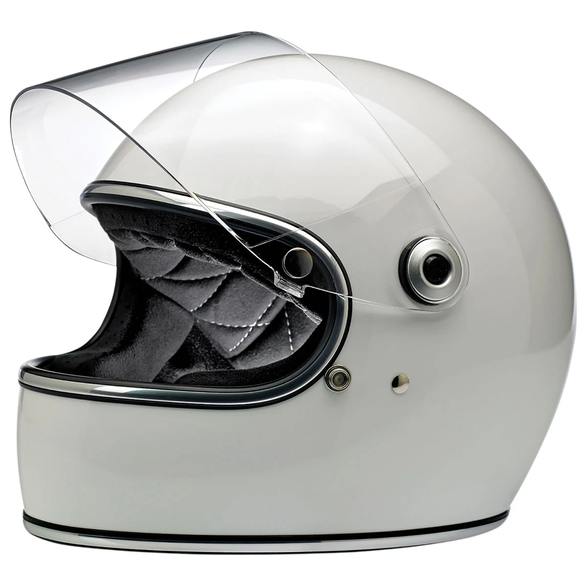 Biltwell Inc. Gringo S DOT/ECE Gloss White Full Face Helmet 3 Biltwell Inc. Gringo S DOT/ECE Gloss White Full Face Helmet - Image 3