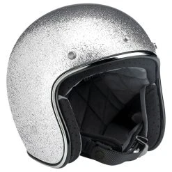 Biltwell Inc. Bonanza Brite Silver Open Face Helmet