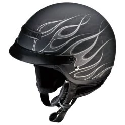 Z1R Nomad Hellfire Matte Black/Gray Half Helmet