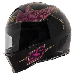 Speed And Strength SS900 Scrolls Black/Violet Full Face Helmet