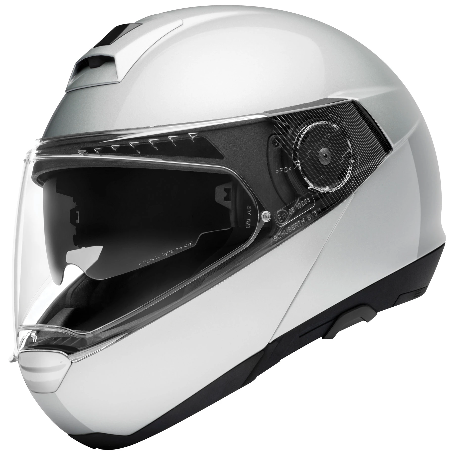 Schuberth C4 Pro Gloss Silver Modular Helmet 1 Schuberth C4 Pro Gloss Silver Modular Helmet