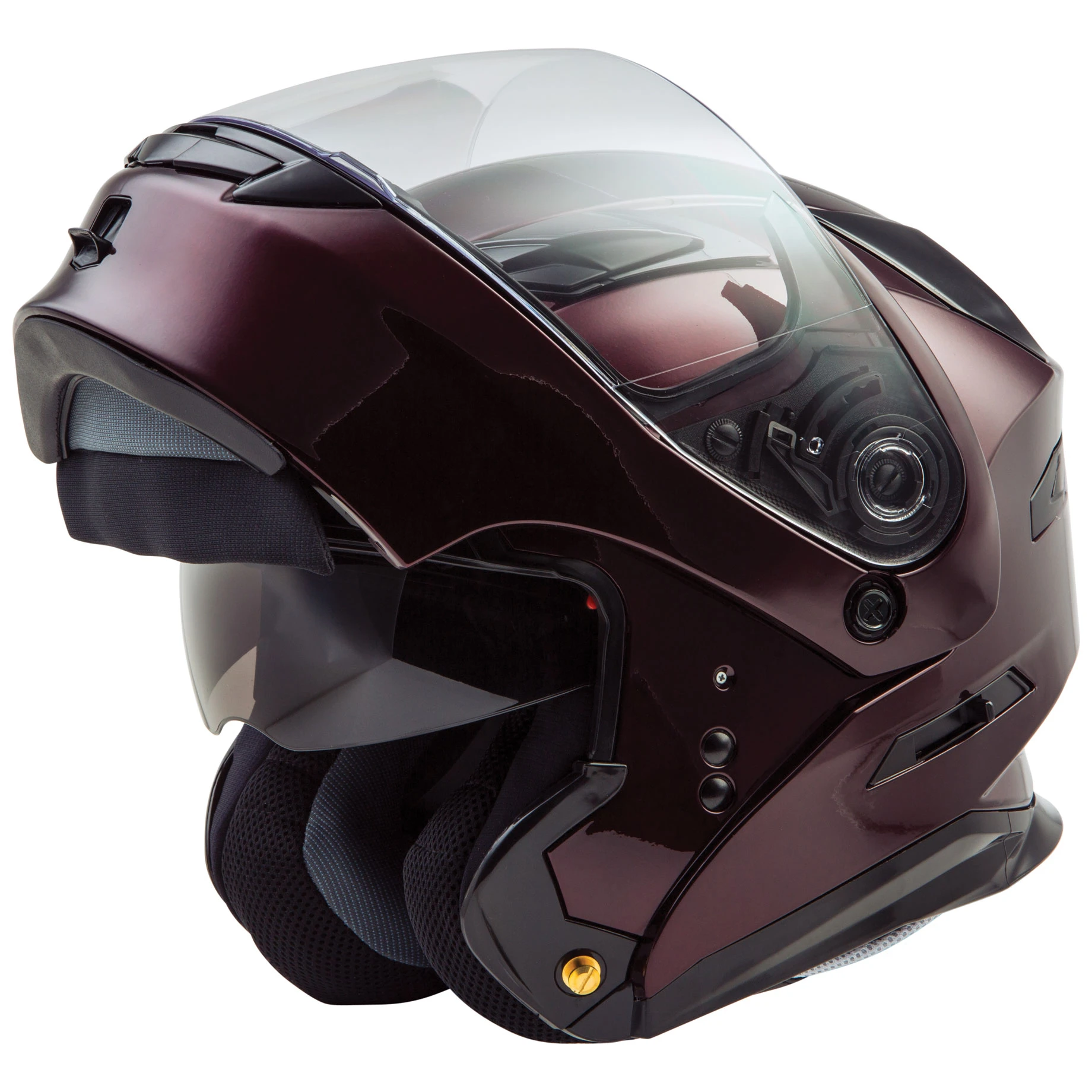 GMAX MD-01 Wine Red Modular Helmet 2 GMAX MD-01 Wine Red Modular Helmet - Image 2