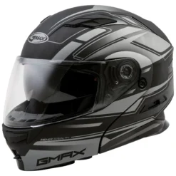 GMAX MD-01 Stealth Black/Silver Modular Helmet