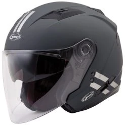 GMAX OF77 Downey Gray/Silver Open Face Helmet