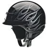 Z1R Nomad Hellfire Gloss Black/Silver Half Helmet