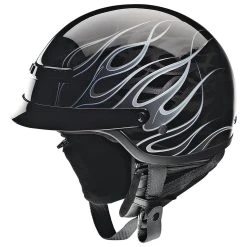 Z1R Nomad Hellfire Gloss Black/Silver Half Helmet