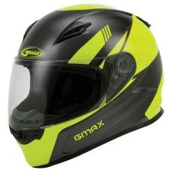 GMAX GM49Y Youth Deflect Hi-Viz/Gray Full Face Helmet