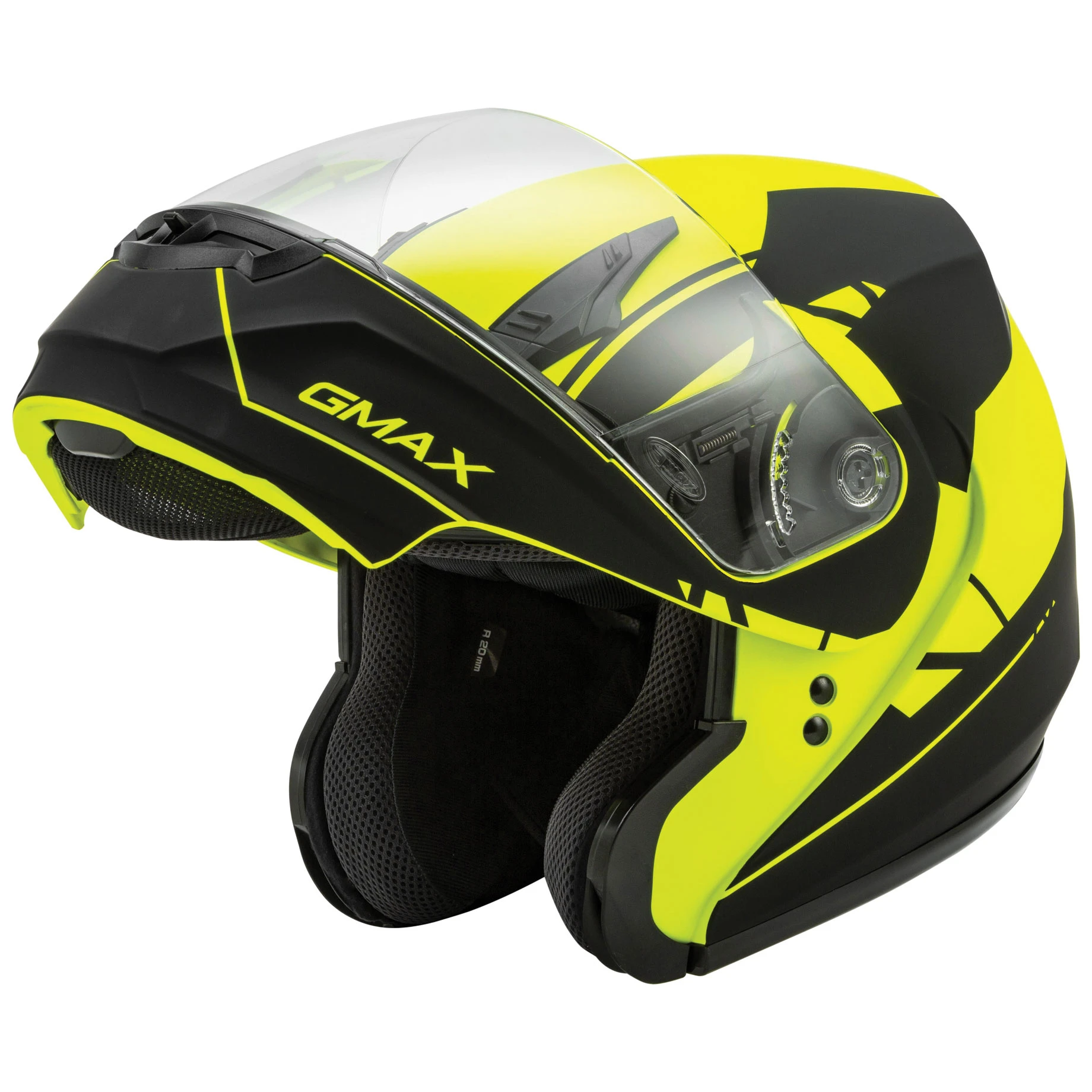 GMAX MD04 Article Hi-Viz/Black Modular Helmet 2 GMAX MD04 Article Hi-Viz/Black Modular Helmet - Image 2
