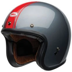 Bell Custom 500 Rally Gray/Red Open Face Helmet