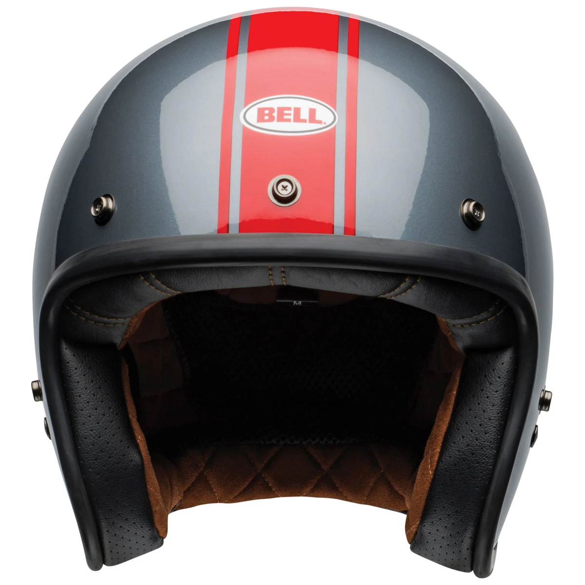 Bell Custom 500 Rally Gray/Red Open Face Helmet 4 Bell Custom 500 Rally Gray/Red Open Face Helmet - Image 4