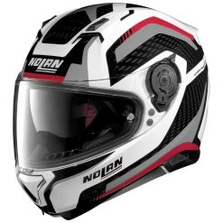 Nolan N87 Arkad Metallic White Full Face Helmet