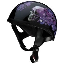 Z1R CC Beanie Purple Nightshade Half Helmet