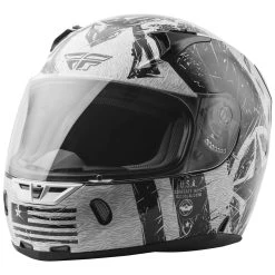 FLY Racing Street Revolt FS Liberator Gloss White/Black Full Face Helmet