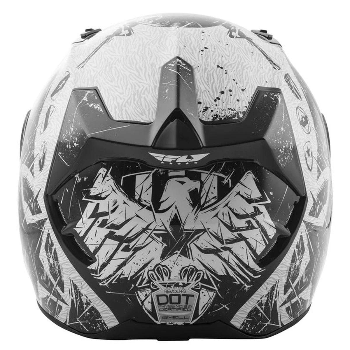 FLY Racing Street Revolt FS Liberator Gloss White/Black Full Face Helmet 3 FLY Racing Street Revolt FS Liberator Gloss White/Black Full Face Helmet - Image 3