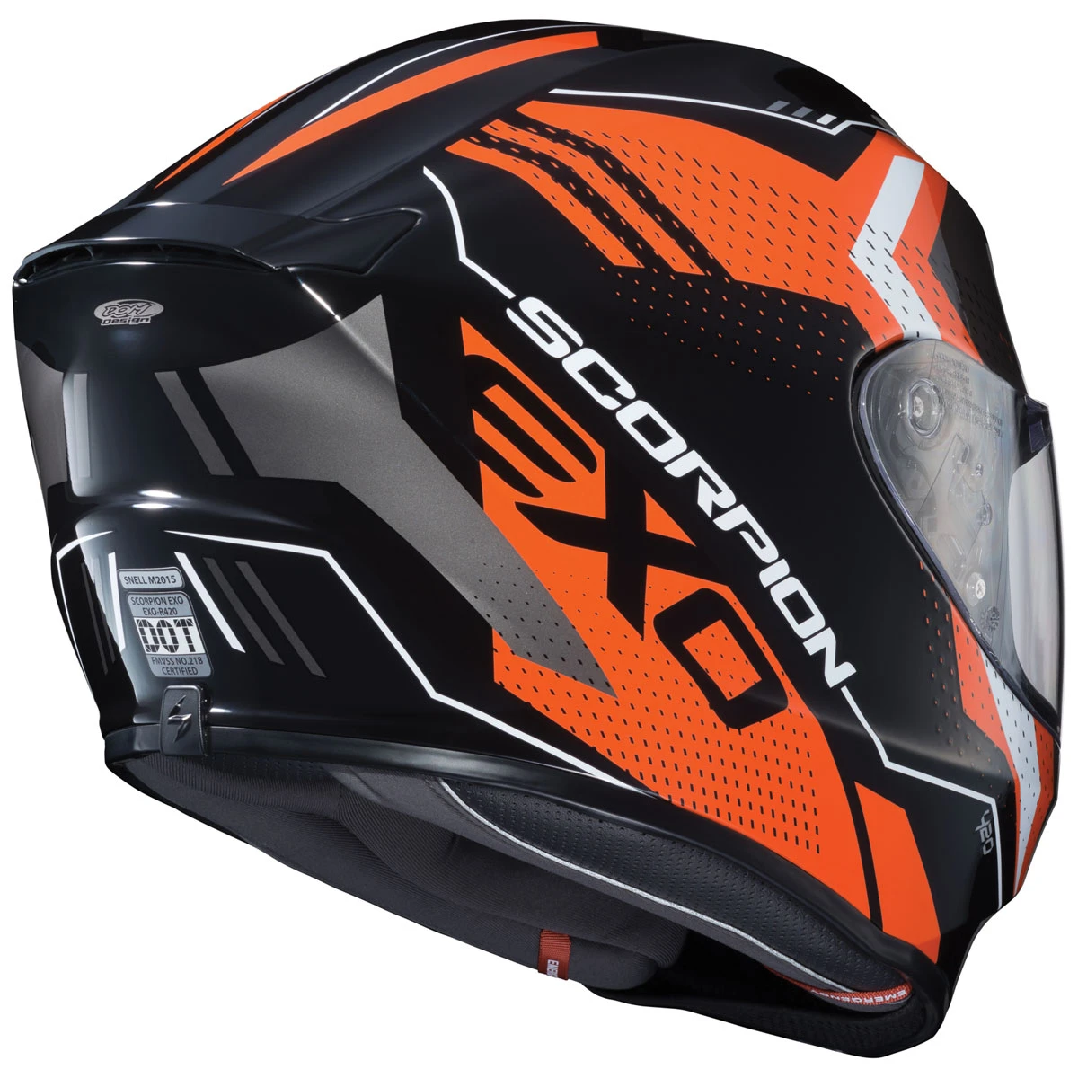 Scorpion EXO EXO-R420 Seismic Orange Full Face Helmet 2 Scorpion EXO EXO-R420 Seismic Orange Full Face Helmet - Image 2