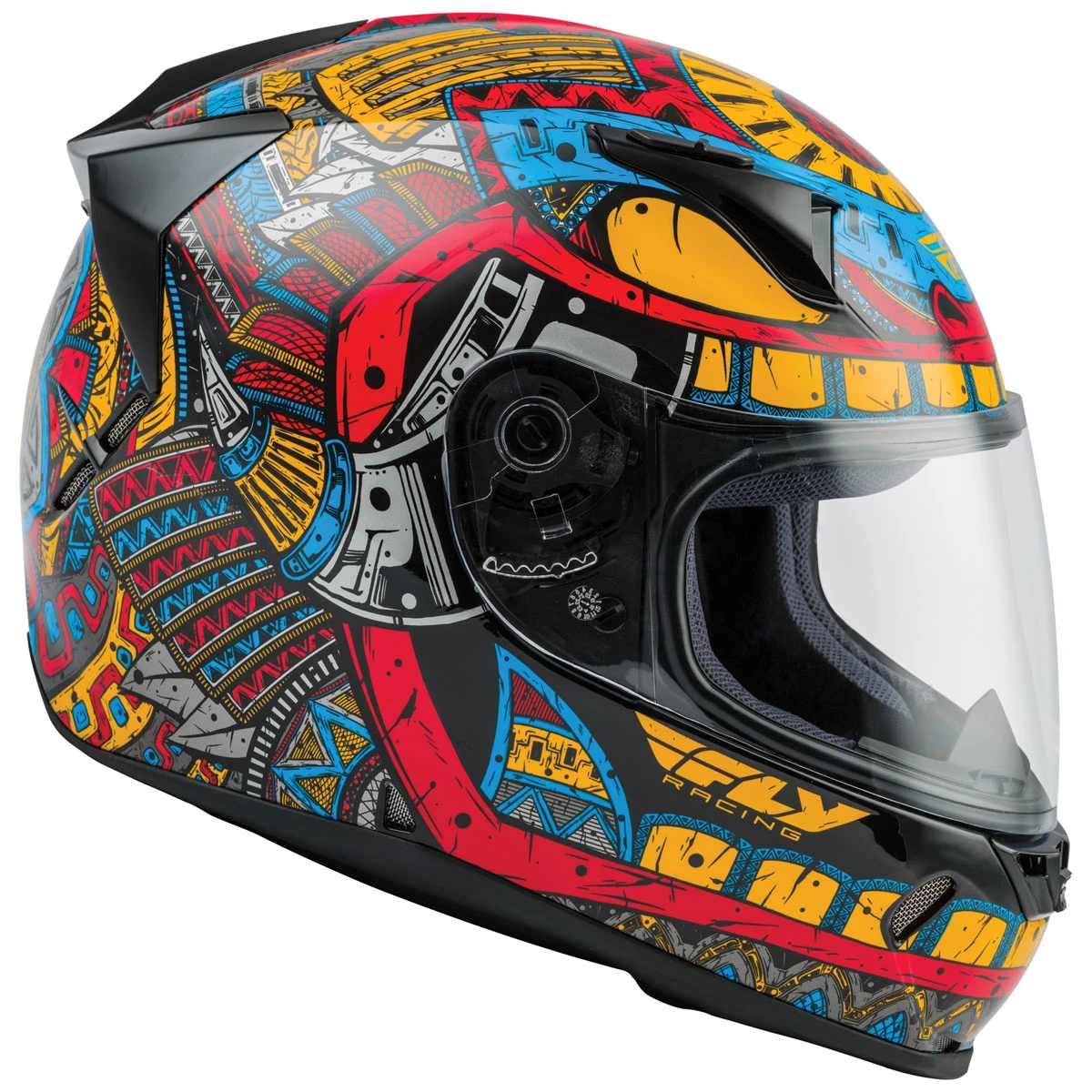 FLY Racing Revolt FS Codex Red/Blue/Yellow Full Face Helmet 2 FLY Racing Revolt FS Codex Red/Blue/Yellow Full Face Helmet - Image 2
