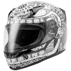 FLY Racing Revolt FS Codex White/Black Full Face Helmet