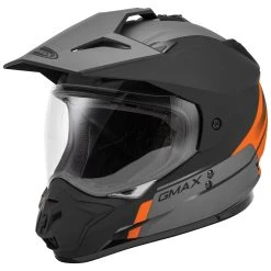 GMAX GM11 Scud Matte Black/Orange/Gray Dual Sport Helmet