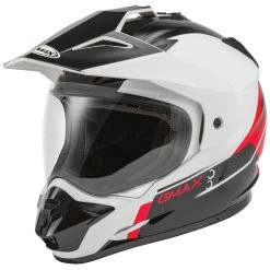 GMAX GM11 Scud Black/White/Red Dual Sport Helmet