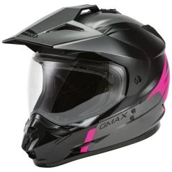 GMAX GM11 Scud Black/Pink/Gray Dual Sport Helmet