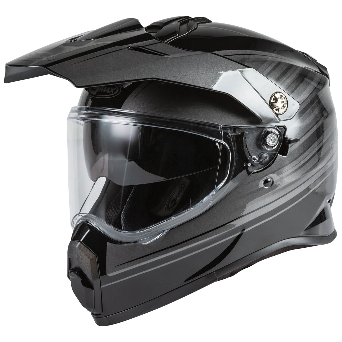 GMAX AT-21 Raley Black/Gray Dual Sport Helmet 1 GMAX AT-21 Raley Black/Gray Dual Sport Helmet