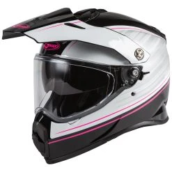 GMAX AT-21 Raley Black/White/Pink Dual Sport Helmet