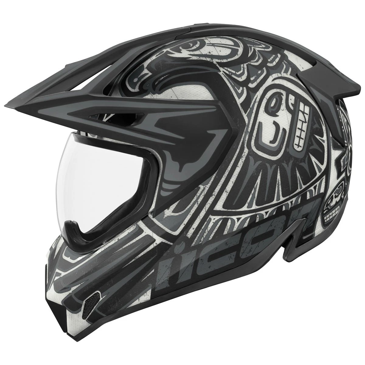 ICON Variant Pro Totem Black/Gray Dual Sport Helmet 1 ICON Variant Pro Totem Black/Gray Dual Sport Helmet