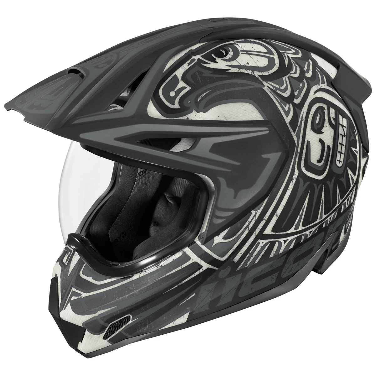 ICON Variant Pro Totem Black/Gray Dual Sport Helmet 2 ICON Variant Pro Totem Black/Gray Dual Sport Helmet - Image 2