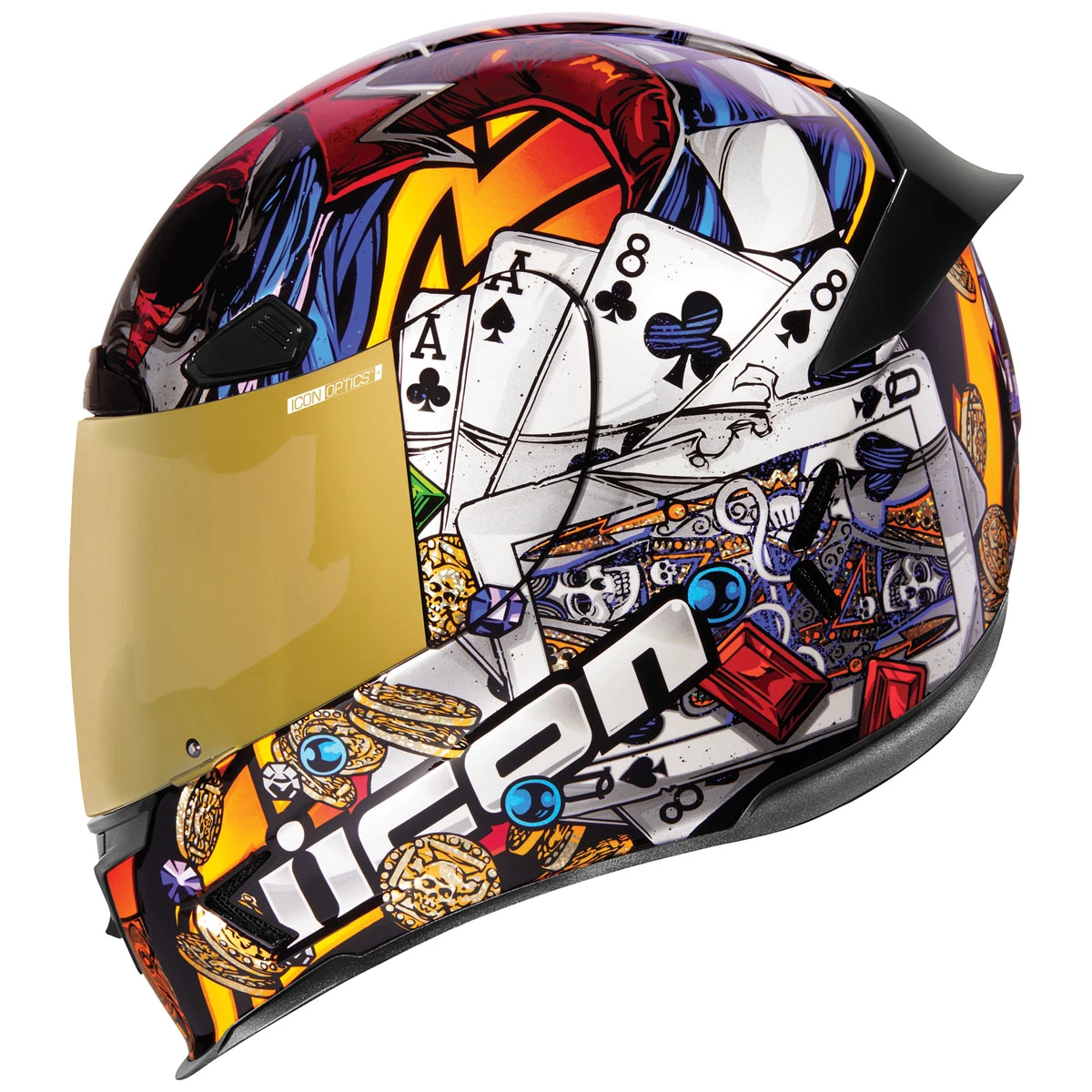 ICON Airframe Pro Lucky Lid 3 Full Face Helmet 1 ICON Airframe Pro Lucky Lid 3 Full Face Helmet