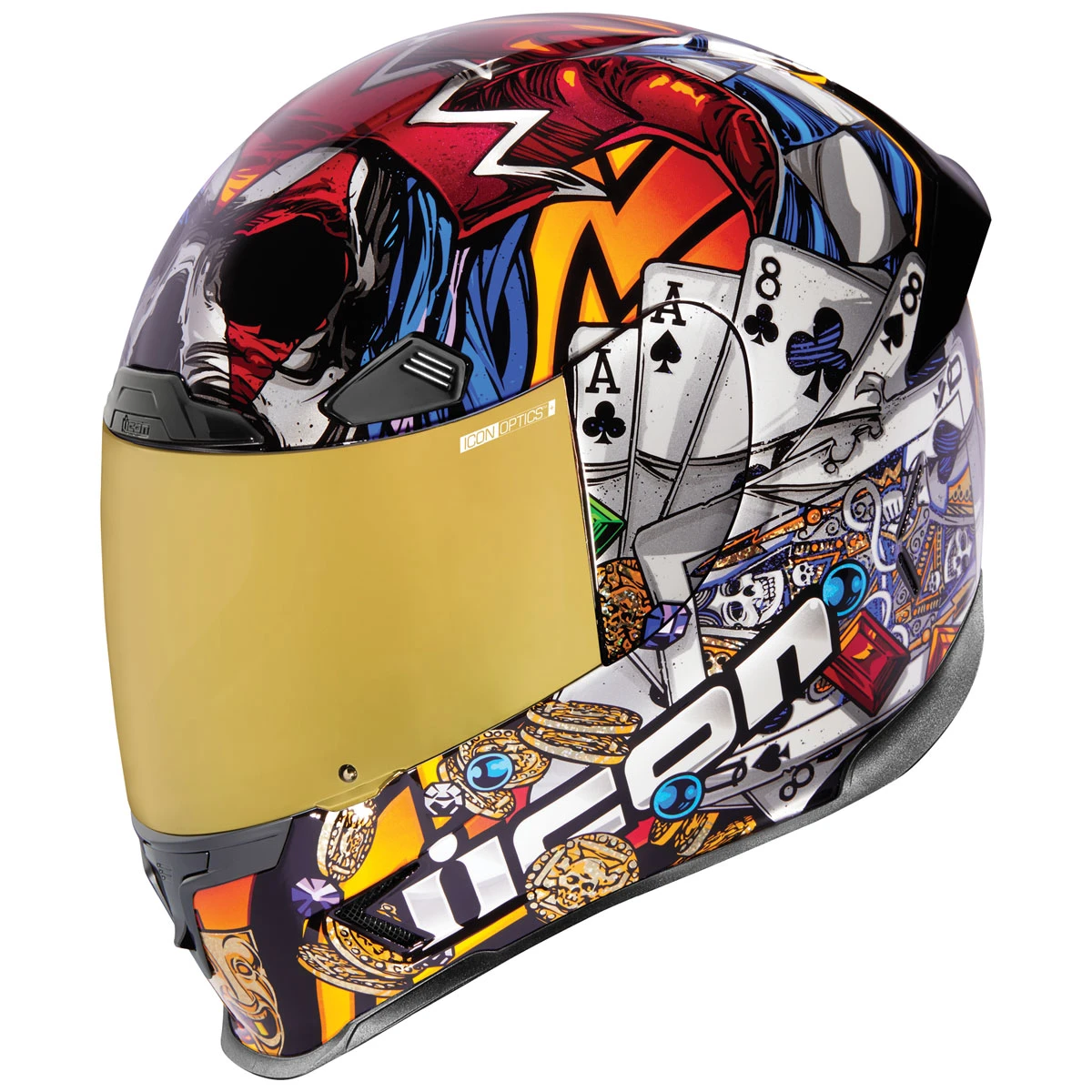 ICON Airframe Pro Lucky Lid 3 Full Face Helmet 2 ICON Airframe Pro Lucky Lid 3 Full Face Helmet - Image 2
