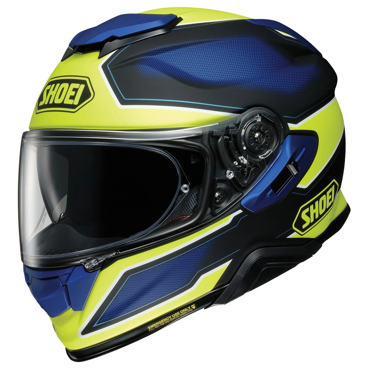 Shoei GT-Air II Bonafide Matte Yellow/Blue Full Face Helmet 1 Shoei GT-Air II Bonafide Matte Yellow/Blue Full Face Helmet