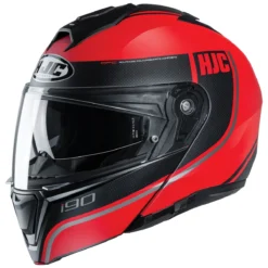 HJC I90 Davan Black/Red Modular Helmet
