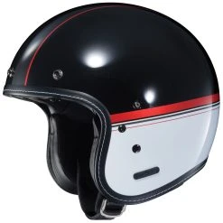 HJC IS-5 Equinox Black/White/Red Stripe Open Face Helmet