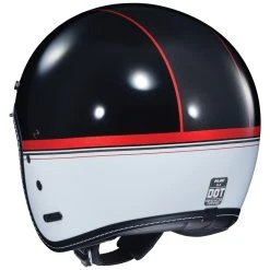 Alternative view of HJC IS-5 Equinox Black/White/Red Stripe Open Face Helmet