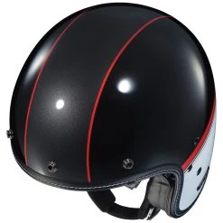HJC IS-5 Equinox Black/White/Red Stripe Open Face Helmet -Arai shop 440 2187 C V6