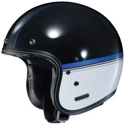 HJC IS-5 Equinox Black/White/Blue Stripe Open Face Helmet