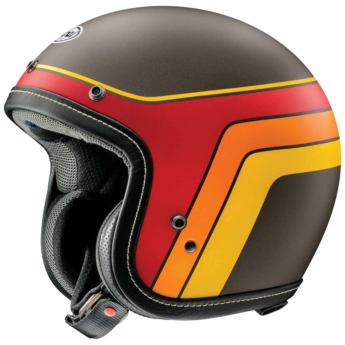 Arai Helmet Arai Classic-V Groovy Brown Frost Open Face Helmet 1 Arai Helmet Arai Classic-V Groovy Brown Frost Open Face Helmet