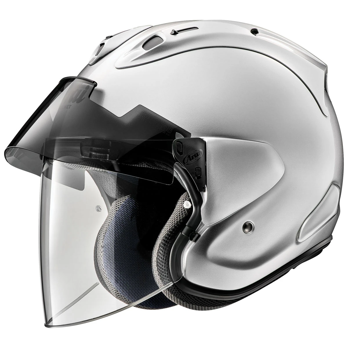 Arai Helmet Arai Ram-X Aluminum Silver Open Face Helmet 1 Arai Helmet Arai Ram-X Aluminum Silver Open Face Helmet