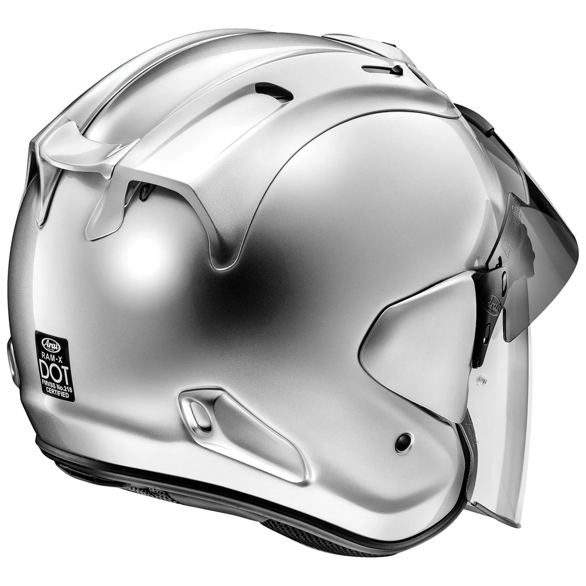 Arai Helmet Arai Ram-X Aluminum Silver Open Face Helmet 2 Arai Helmet Arai Ram-X Aluminum Silver Open Face Helmet - Image 2