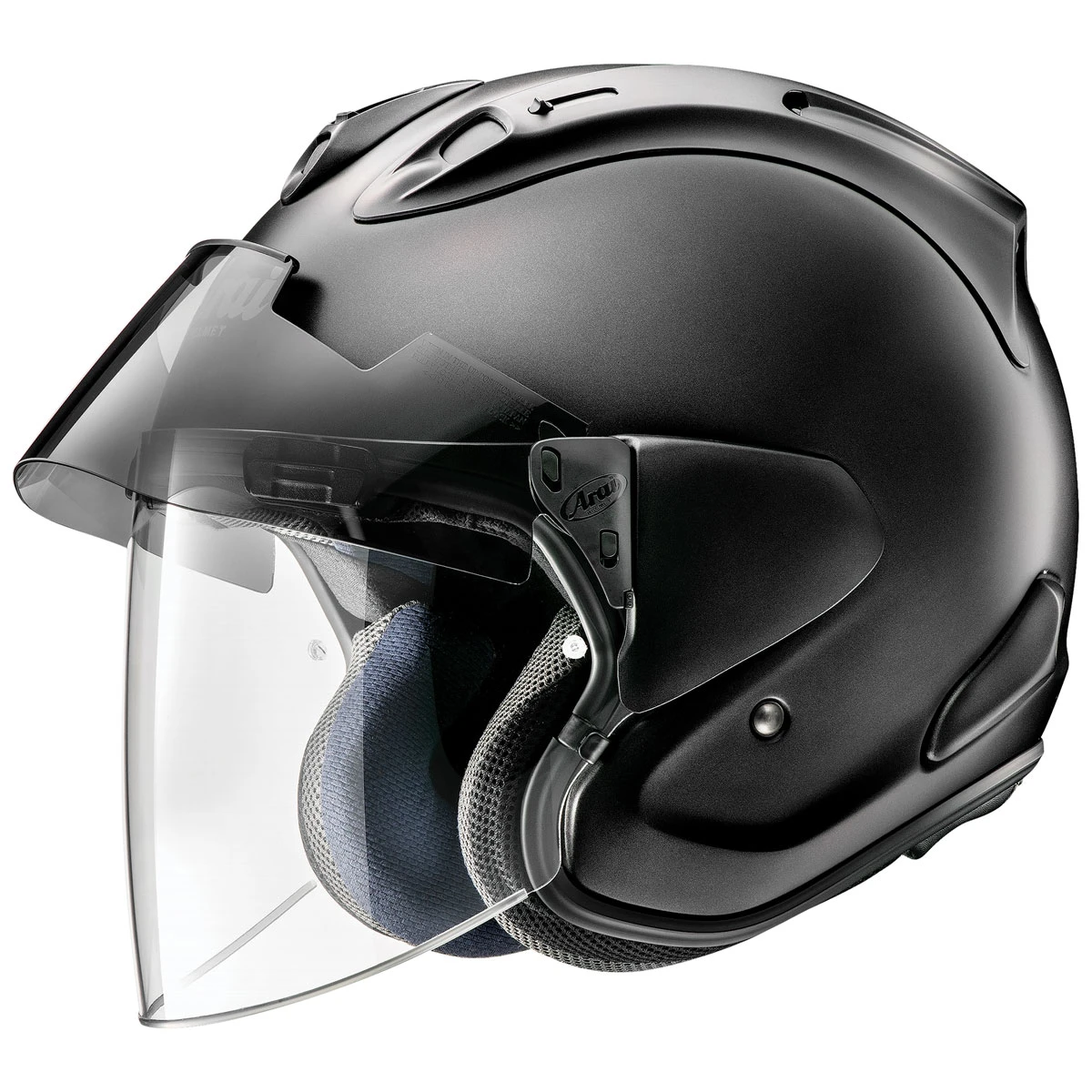 Arai Helmet Arai Ram-X Black Frost Open Face Helmet 1 Arai Helmet Arai Ram-X Black Frost Open Face Helmet