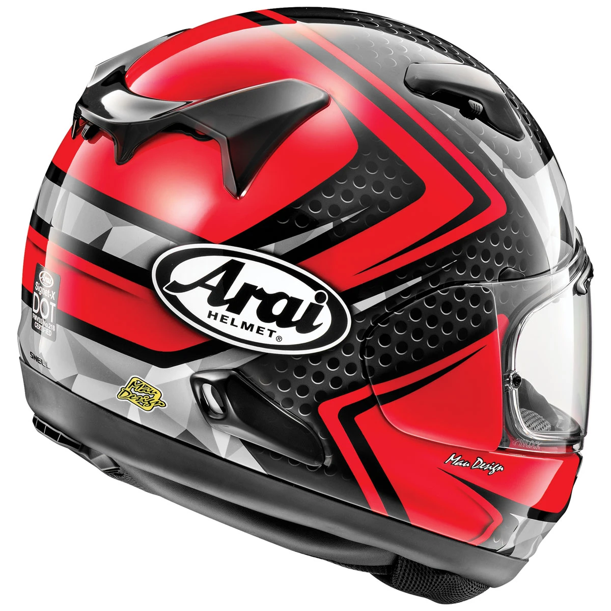 Arai Helmet Arai Signet-X Dyno Red Full Face Helmet 2 Arai Helmet Arai Signet-X Dyno Red Full Face Helmet - Image 2