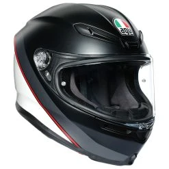 AGV K6 Minimal Matte Black/White/Red Full Face Helmet
