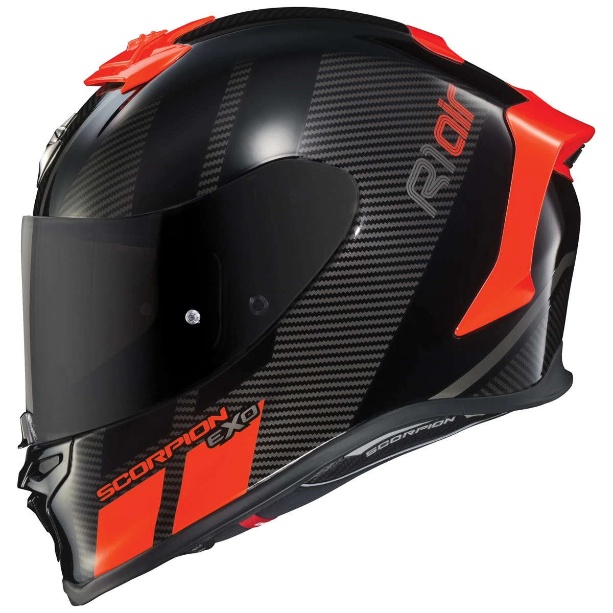 Scorpion EXO EXO-R1 Air Corpus Neon Red Full Face Helmet 1 Scorpion EXO EXO-R1 Air Corpus Neon Red Full Face Helmet