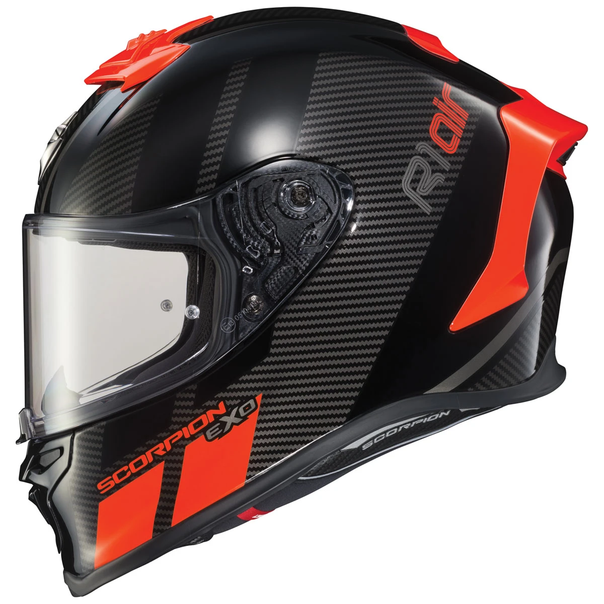 Scorpion EXO EXO-R1 Air Corpus Neon Red Full Face Helmet 2 Scorpion EXO EXO-R1 Air Corpus Neon Red Full Face Helmet - Image 2