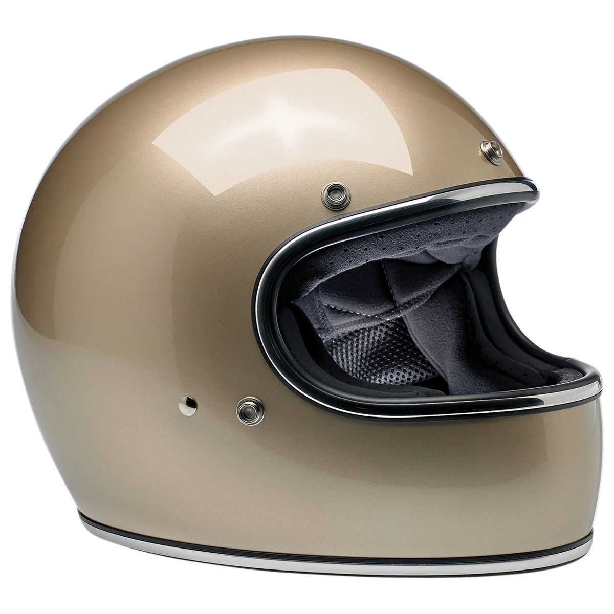 Biltwell Inc. Gringo Metallic Champagne Full Face Helmet 2 Biltwell Inc. Gringo Metallic Champagne Full Face Helmet - Image 2
